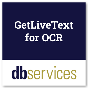 GetLiveText for OCR logo
