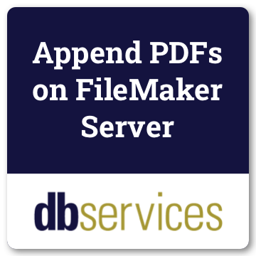Append PDFs on FM Server logo